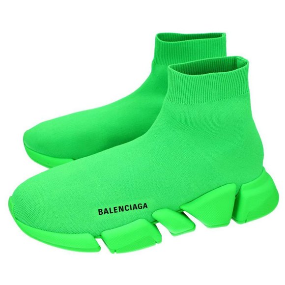Balenciaga Shoes | Balenciaga Speed 2.0 LT New Rec. Knitsole Fluorescent Green Men's Sneakers | Color: Black/Green | Size: Various | Lemerchants's